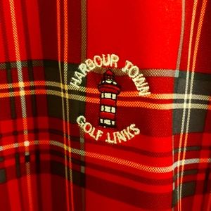 Harbortown Golf Links plaid Nation pullover, quarter zip. Medium, excellent cond